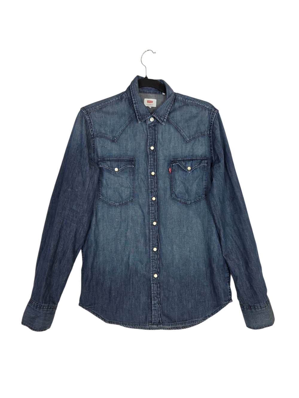 Levi's Blue Denim Western Shirt Long Sleeve